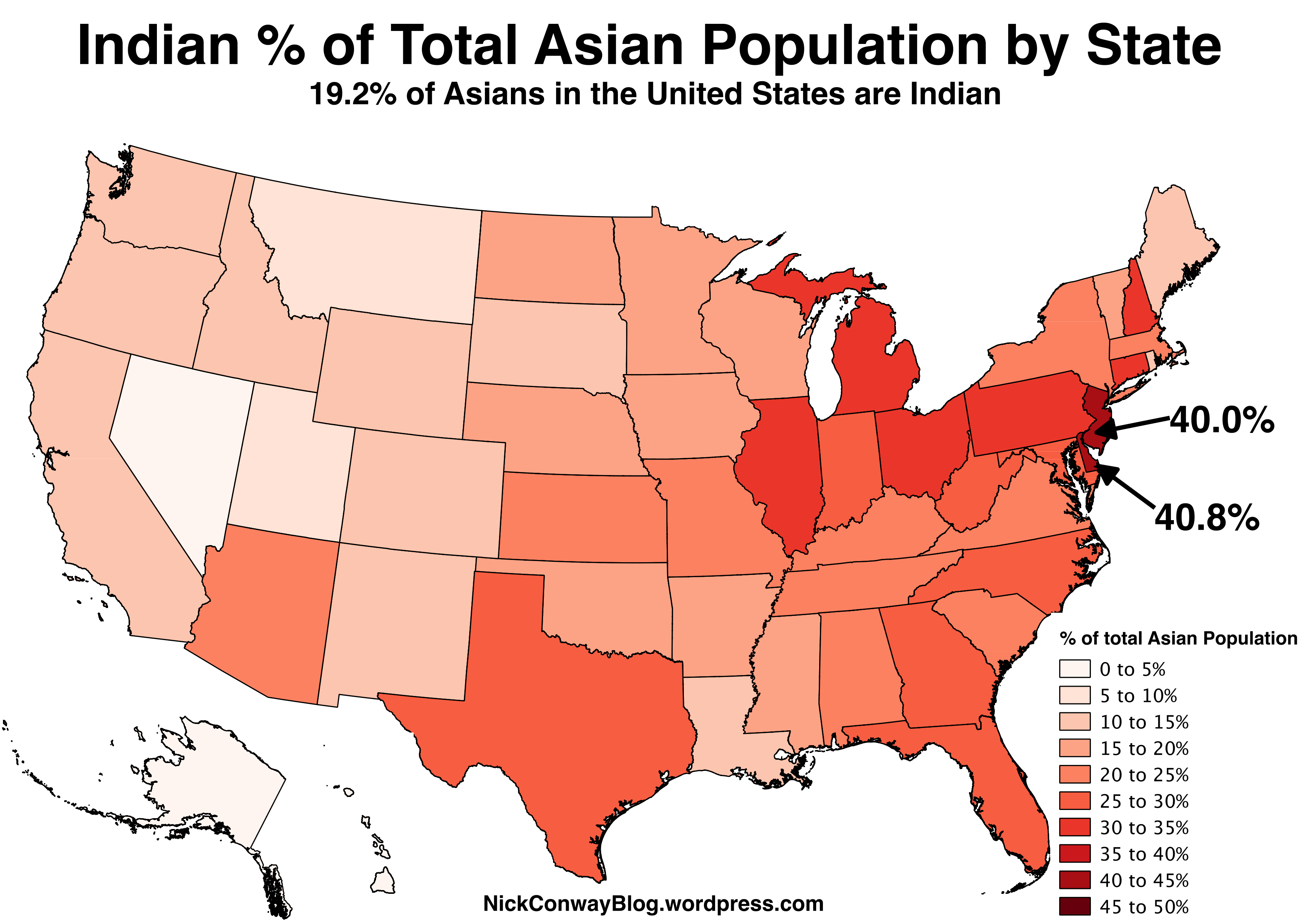 Asian Population By State 65
